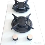 Piano Cottura LAREL a gas 2 Fuochi 30 cm Vetro/Bianco L828GB