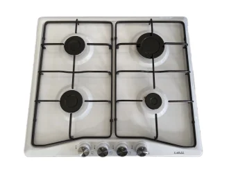 Piano cottura LAREL da Incasso a Gas 4 fuochi 60cm Bianco L848B