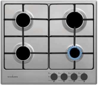 Piano Cottura SCHAUB LORENZ a Gas 4 Fuochi Gas 60cm Inox SSPC604XF