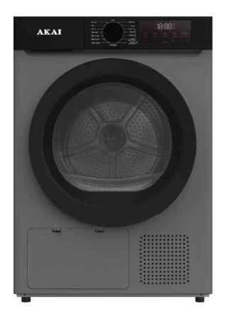 Asciugatrice Akai 10 KG Classe E a pompa di calore ASC1053ES/BK