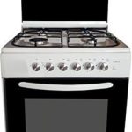 Cucina LAREL 4 Fuochi 50×50 Forno gas/grill Con coperchio Bianco L5005VB
