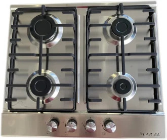 Piano cottura LAREL da Incasso a Gas 4 fuochi 60cm Inox L848X