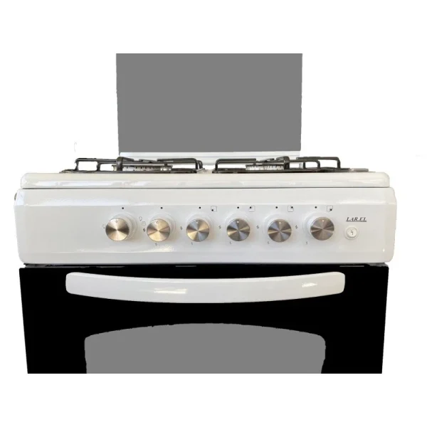 Cucina LAREL 4 Fuochi 60×60 Forno gas + grill Colore Bianco L6005B - immagine 2
