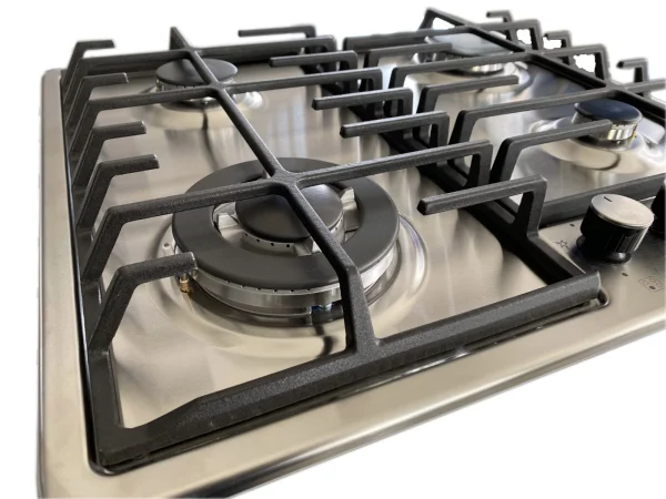 Piano cottura LAREL da Incasso a Gas 4 fuochi 60cm Inox/ghisa L848GX - immagine 2