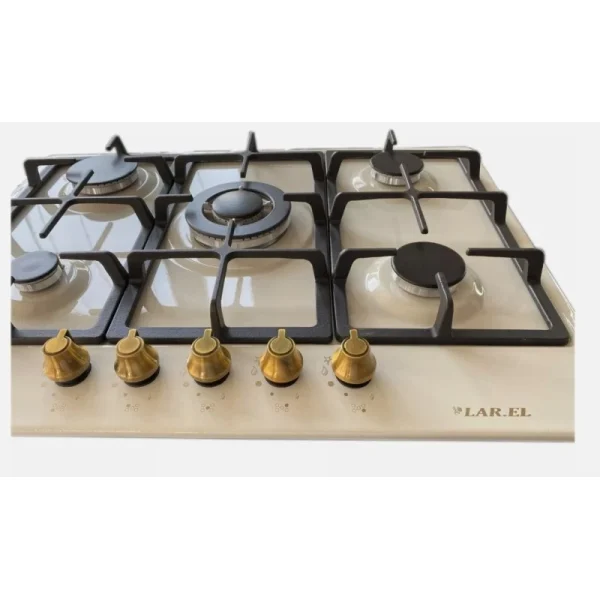 Piano cottura LAREL Incasso a Gas 5 fuochi 70 cm Avena L858AG - immagine 2