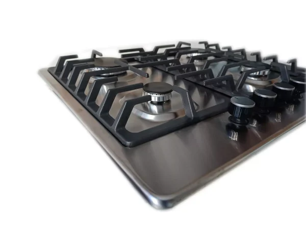 Piano cottura LAREL da Incasso a Gas 4 fuochi 60cm Inox/ghisa L848G - immagine 3