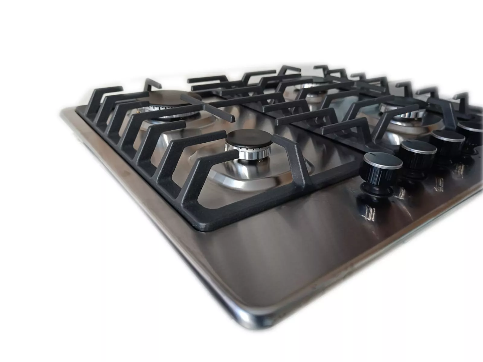 Piano cottura LAREL da Incasso a Gas 4 fuochi 60cm Inox/ghisa L848G - immagine 3