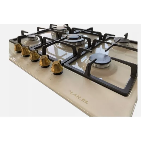 Piano cottura LAREL Incasso a Gas 5 fuochi 70 cm Avena L858AG - immagine 3