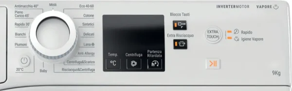 Lavatrice HOTPOINT Standard 9 Kg Classe A 1400 giri Inverter NF97WK IT - immagine 3