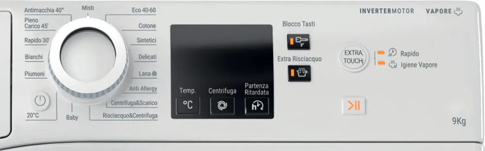 Lavatrice Hotpoint Standard 9 Kg Classe A 1400 giri Inverter NF97WK IT - immagine 3