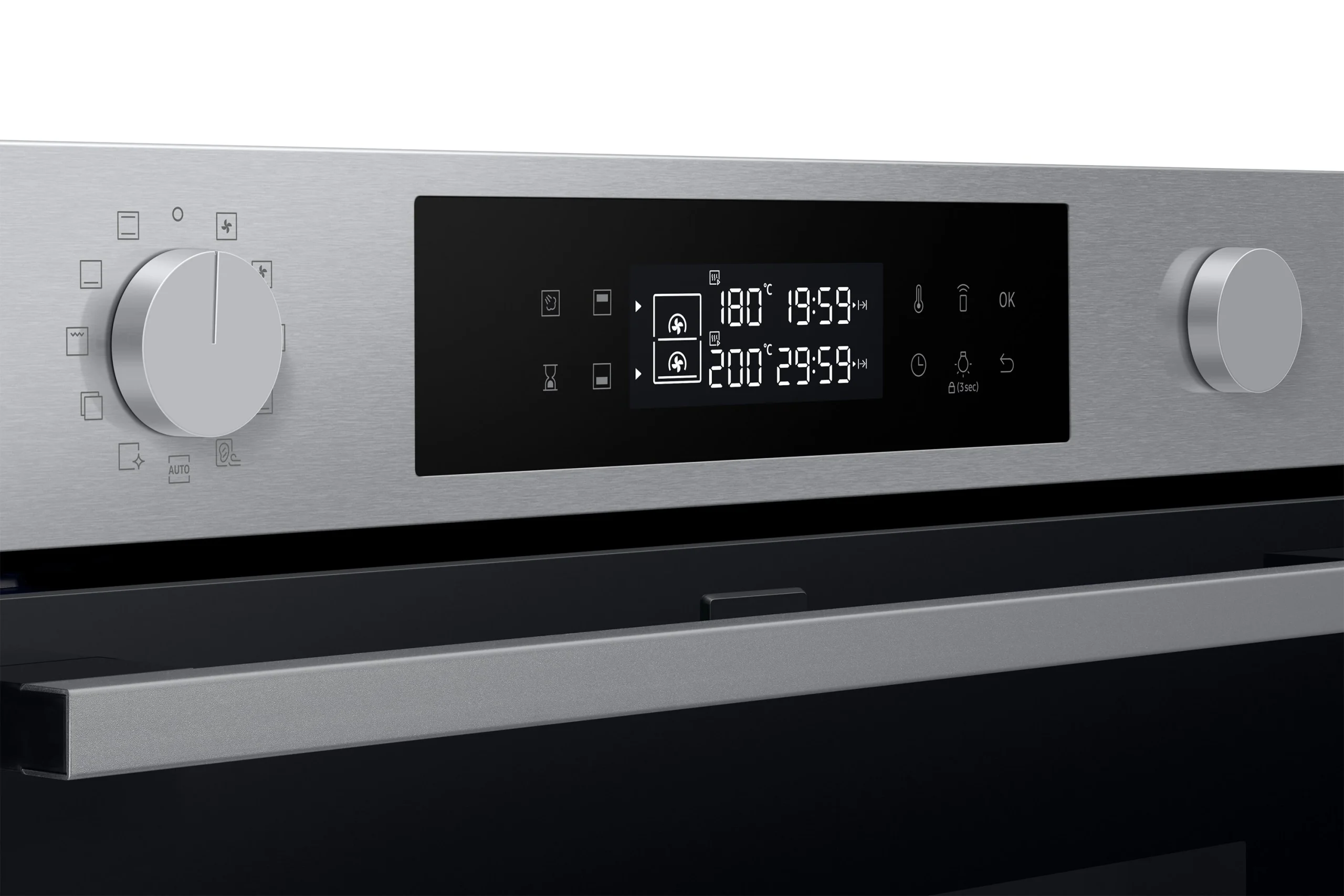 Forno SAMSUNG Elettrico da Incasso Dual Cook 75 L Multif. Nero/Inox NV7B4540VBS - immagine 4