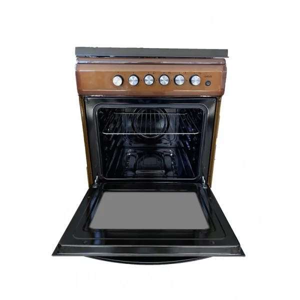 Cucina LAREL 4 Fuochi 60×60 Forno gas + grill Colore Marrone L6005M - immagine 4
