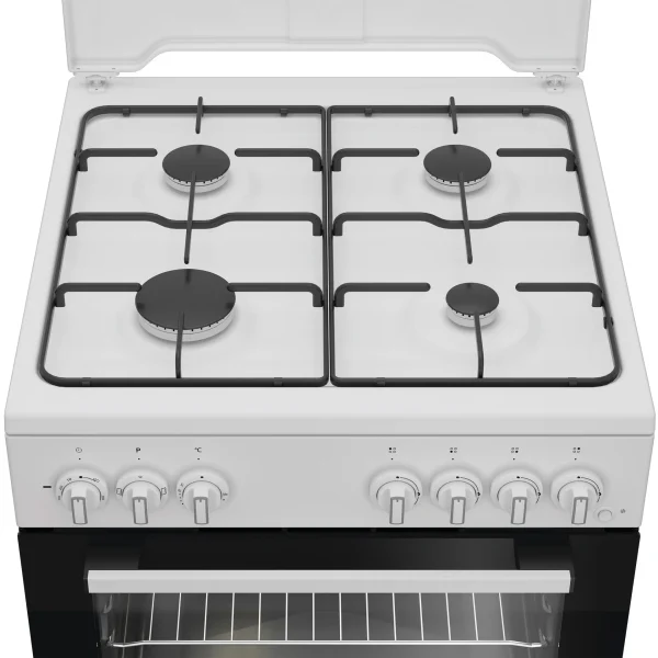 Cucina INDESIT 4 Fuochi a Gas 60X60 Forno elettrico Bianco I6G3PMW - immagine 5