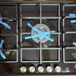 Piano cottura KUMTEL da Incasso 5 fuochi 90cm Acciaio nero/ghisa M9-50BTF NERO