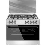 Cucina LAREL 5 Fuochi a Gas Tutto Forno a gas  90x60cm Inox L90GX