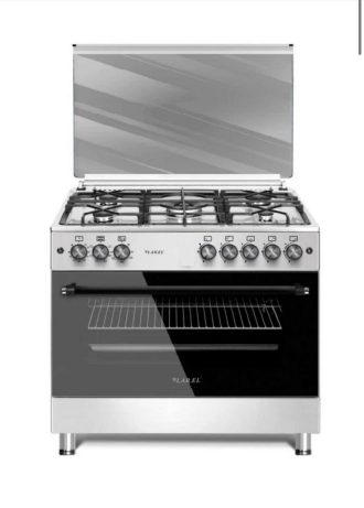 Cucina LAREL 5 Fuochi a Gas Tutto Forno a gas  90x60cm Inox L90GX