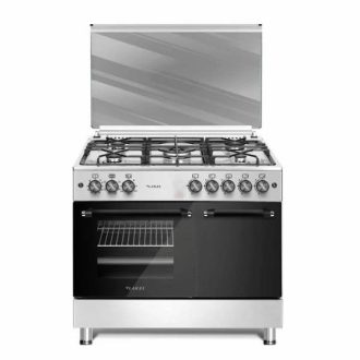 Cucina LAREL 5 fuochi a gas 90x60 Forno a gas porta bombola Inox L90GXP