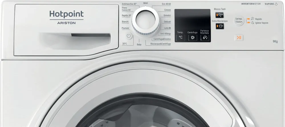 Lavatrice HOTPOINT Standard 9 Kg Classe A 1400 giri Inverter NFR79W IT - immagine 2