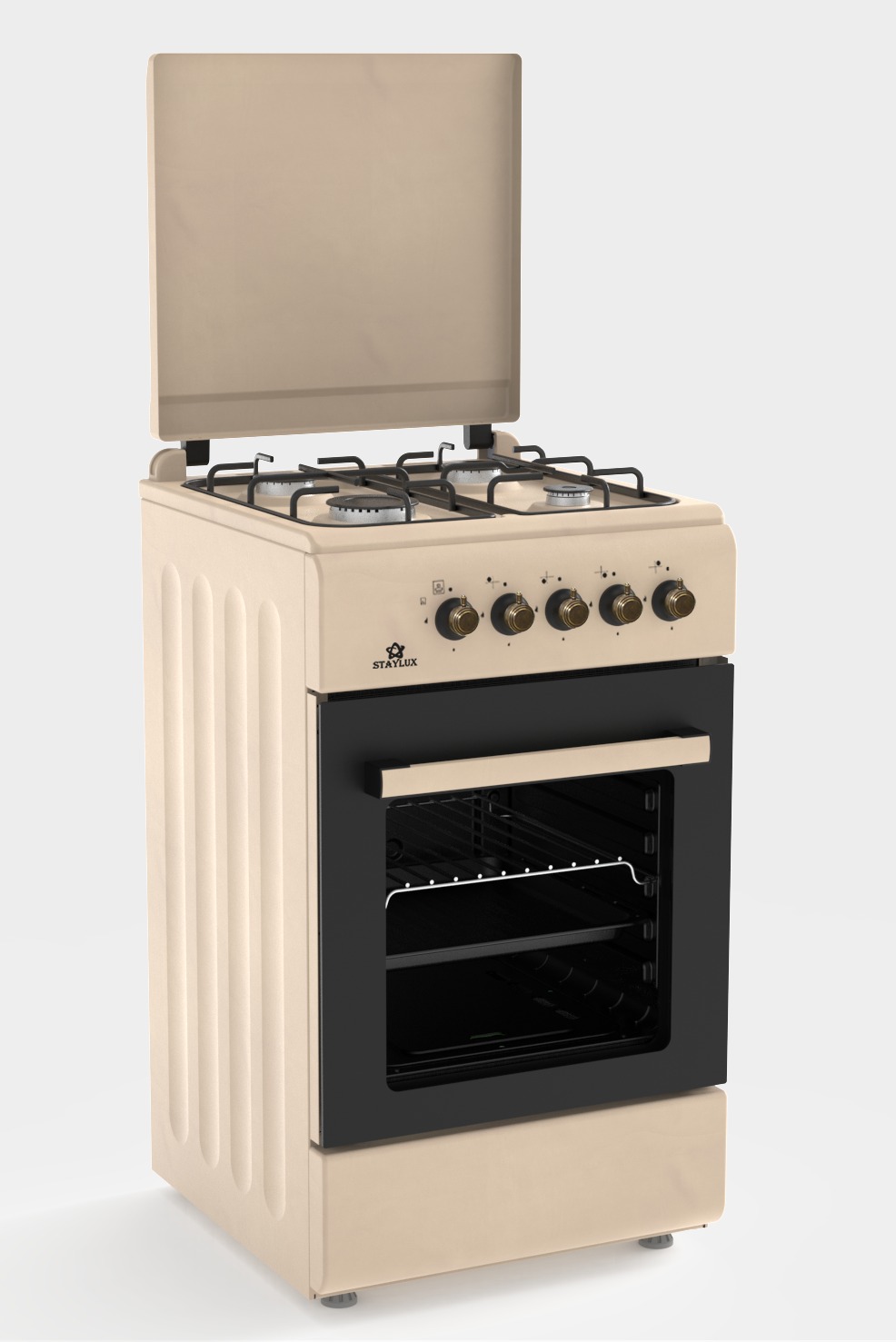 Cucina STAYLUX 4 Fuochi Forno a gas 50x50 cm Beige 55 G40F BEIGE