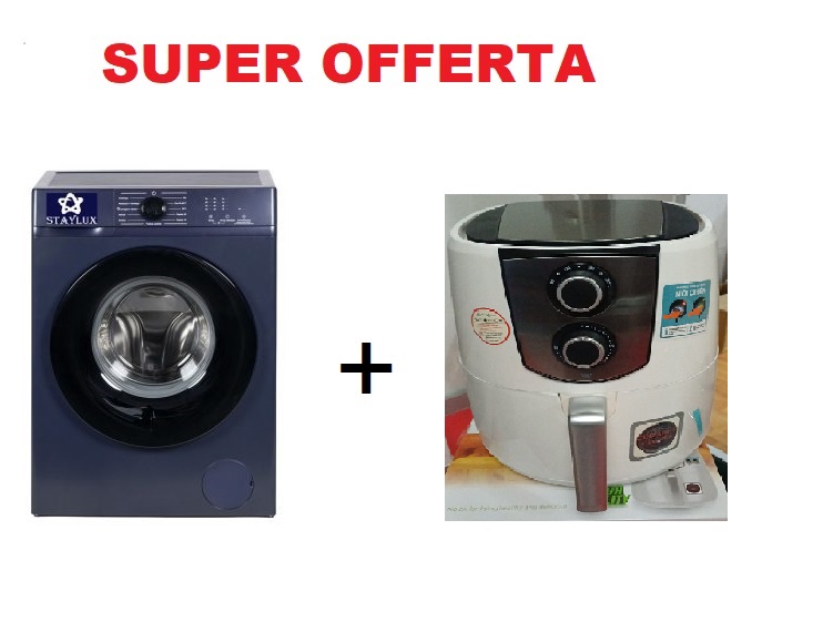 Kit promozione Lavatrice STAYLUX 6 kg Blu + Friggitrice ad Aria 5 lt