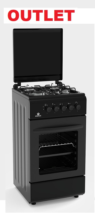 Cucina STAYLUX 4 Fuochi Forno a gas 50x50 cm 55 G40F BLACK OUT.