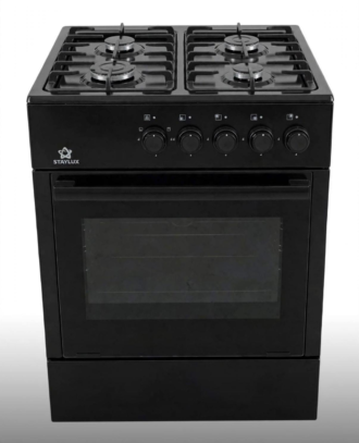 Cucina Staylux 4 Fuochi a Gas Forno a gas 60x60 LF66GG-40F BLACK/BLACK
