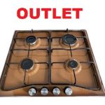 Piano cottura LAREL OUT. da Incasso a Gas 4 fuochi 60cm Marrone L848M