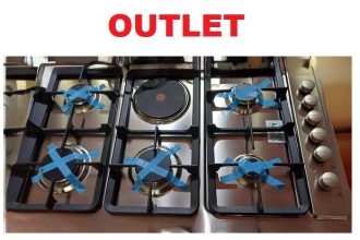 Piano cottura HOTPOINT OUT. 5 Fuochi + 1 piastra 90 cm  Acciaio Inox/ghisa Cod: AM95E0/GM/SA OUT