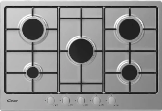 Piano Cottura CANDY a Gas 5 Fuochi 75 cm Colore Acciaio CHW7X
