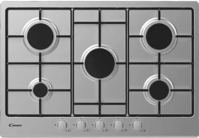 Piano Cottura CANDY a Gas 5 Fuochi 75 cm Colore Acciaio CHW7X