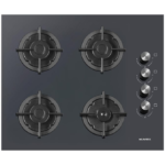 Piano cottura KUMTEL da Incasso a Gas 60 cm vetro/Antracite KO-40 TAHDF