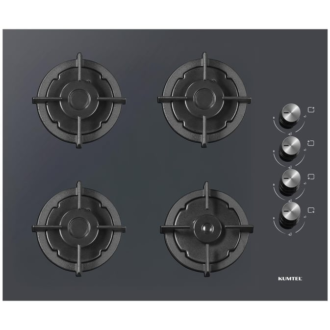 Piano cottura KUMTEL da Incasso a Gas 60 cm vetro/Antracite KO-40 TAHDF