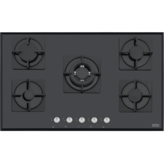 Piano Cottura FRANKE 5 Fuochi Gas 86 cm Vetro/nero ghisa FHNS9054GTCBKC
