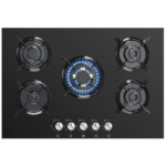 Piano cottura STAYLUX da Incasso a Gas 5 fuochi 75 cm Vetro C7-50BTF-NERO
