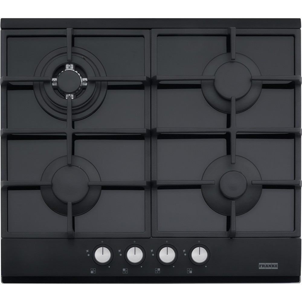 Piano Cottura FRANKE a Gas 4 Fuochi 60 cm Nero FHNG6044GTCBKC