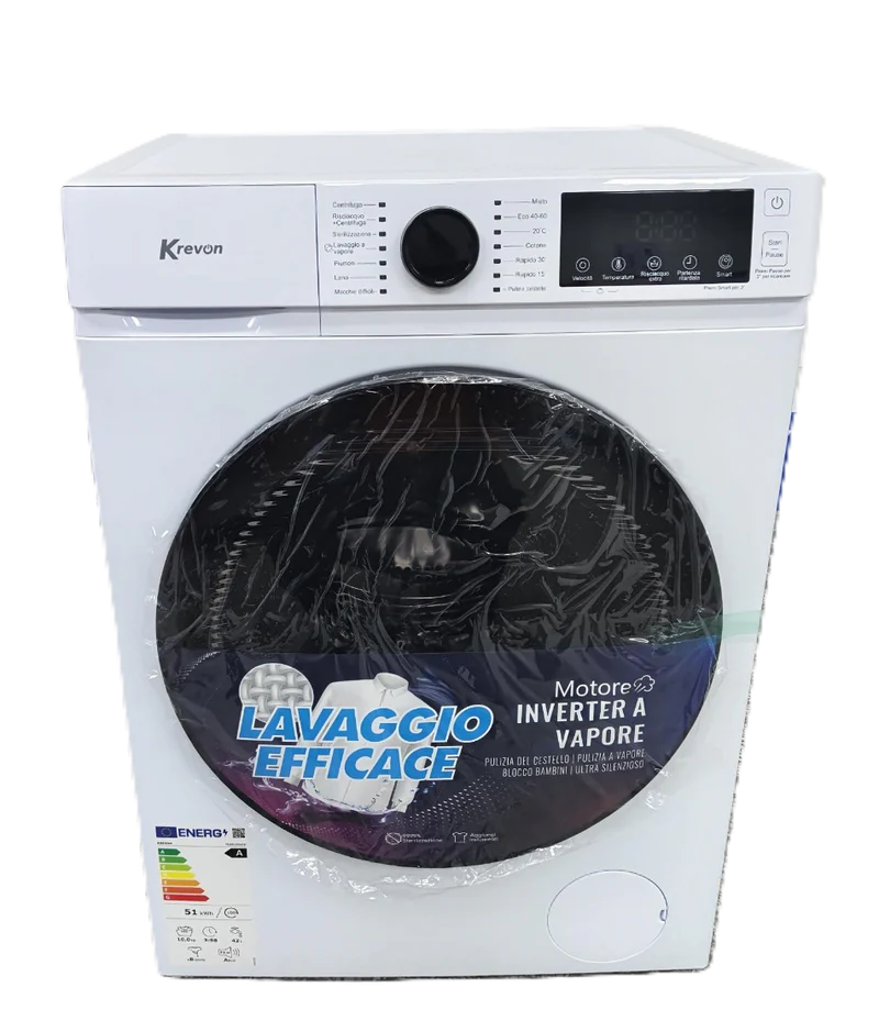 Lavatrice KREVON 10 Kg Classe A Centrifuga 1400 giri TEKR100A10