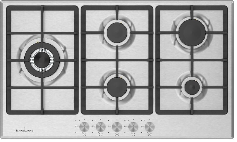 Piano Cottura SCHAUB LORENZ a Gas 5 Fuochi Gas 90 cm Inox SSPC905XFG