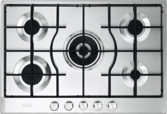 Piano Cottura DE LONGHI a Gas 5 Fuochi 75 cm Colore Inox SLF 575 LX