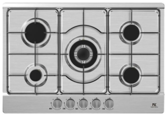 Piano cottura MASTER KITCHEN a gas 75 cm colore Acciaio Inox MKHG 75 E XS L