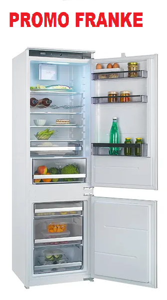 Frigorifero Combinato FRANKE incasso No Frost 278 lt Classe E FCB 320 TNF BR
