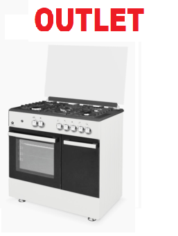 Cucina Staylux 90 X 60 Forno elettrico 60 cm con porta bombola 696-S50F WHITE OUT.