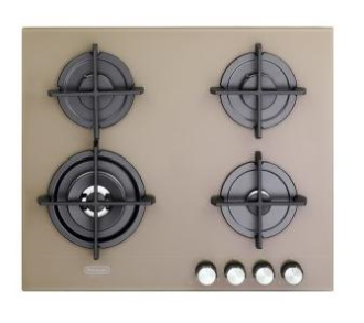 Piano cottura DE LONGHI a gas 60cm Vetro/tortora SLF 460 LT2