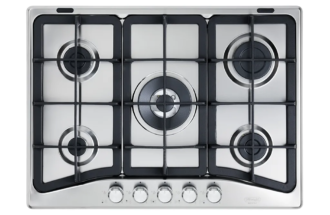 Piano Cottura DE LONGHI a Gas 5 Fuochi 70 cm Colore Inox PFI 57 GH
