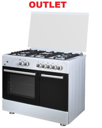 Cucina Staylux 90 X 60 Forno elettrico 60 cm con porta bombola 696-S50F WHITE OUT.