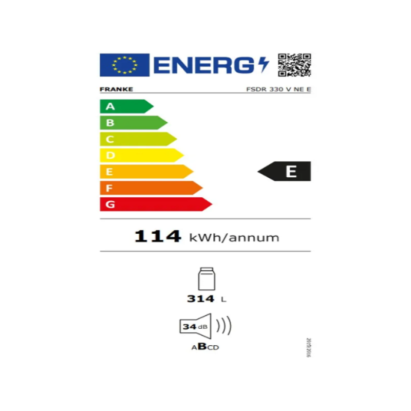Frigorifero FRANKE Incasso Monoporta Ventilato classe E FSDR 330 V GCC - immagine 3