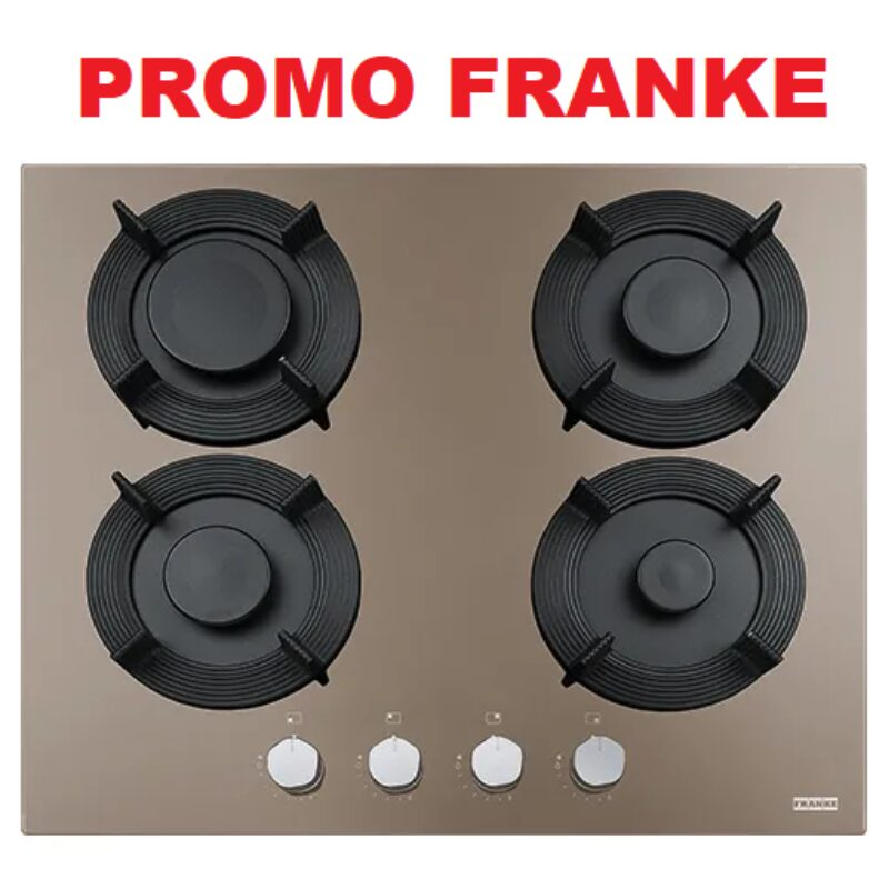 Piano Cottura FRANKE a Gas 4 Fuochi 60 cm Oyster FHMF 604 4G C OY