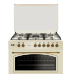 Cucina LAREL 5 Fuochi a Gas Tutto Forno a gas 90x60cm Beige L90GR OUT.