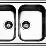 Lavello APELL 2 Vasche con gocciolatoio a DX colore Inox spazzolato LNG1162IRBC