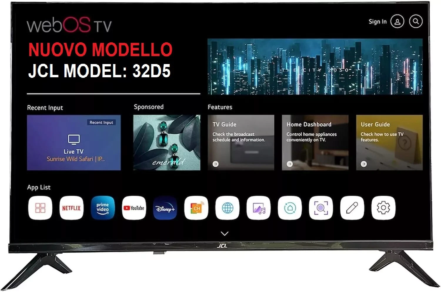 Smart LED Tv JCL 32″ HD Webos JCL32D5