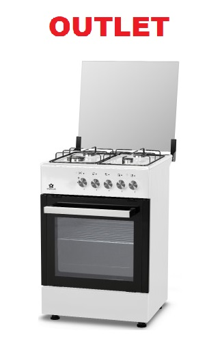 Cucina STAYLUX 4 Fuochi Forno a gas 60x60 Cm LF66GG-40F WHITE OUT.